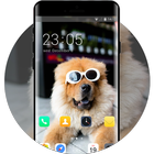 cute puppy cool pets theme icon