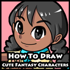 How to draw cute fantasy characters icon