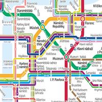 Prague Metro Tram Map Cartaz