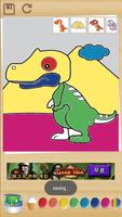dinosaur coloring for kids 2 Affiche