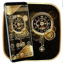 APK Clock Luxury Gold Theme