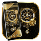 Clock Luxury Gold Theme أيقونة