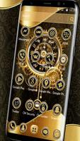 برنامه‌نما Clock Luxury Gold Theme عکس از صفحه