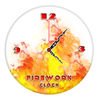 Fire Work Clock Live Wallpaper icône