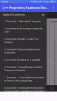 C++ Programming Examples Ebook تصوير الشاشة 1
