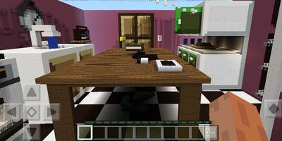 Hide-and-seek Kitchen Map MCPE Affiche