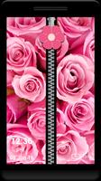 Pink Rose Zipper Screen poster
