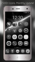 Black Silver Theme - Icon Pack Affiche