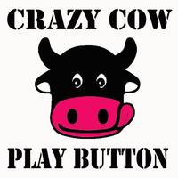 CRAZY COW PLAY BUTTON الملصق