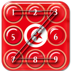 Tunisia Flag Theme PatternLock आइकन
