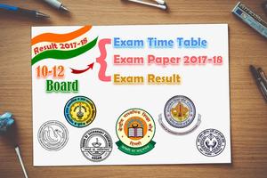 10th 12th Board Result, Date Sheet,Time Tabel 2018 poster