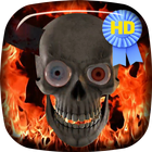 Creepy Fire Skull Live Wallpap icône