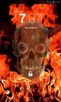 Creepy Fire Skull Live Wallpap capture d'écran 1