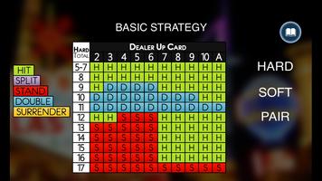 Blackjack Basic Strategy Chart Affiche