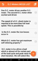 برنامه‌نما D.C Motors MCQs عکس از صفحه