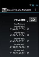 Crossfire Lotto Numbers 포스터