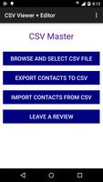 CSV Viewer : Import Contacts पोस्टर