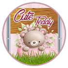 Cute Teddy Pink Theme ไอคอน