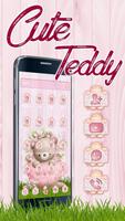 برنامه‌نما Cute Teddy Pink Theme عکس از صفحه