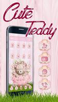 Cute Teddy Pink Theme স্ক্রিনশট 1