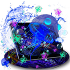 3D Cute Neon Jellyfish Theme иконка