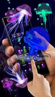 1 Schermata 3D Cute Neon Jellyfish Theme
