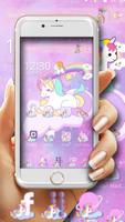 Cute Unicorn Star Plakat