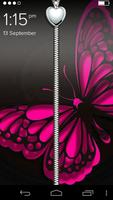 Cute Butterfly Zip Lockscreen poster