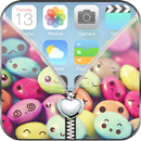Cute Love Hearts Zip Lock APK