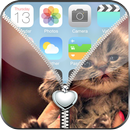 Kitty Love Zipper Lockscreen APK