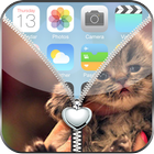 Kitty Love Zipper Lockscreen icon