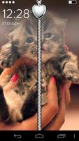 Kitty Love Zipper Lockscreen پوسٹر