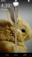 Cute Bunny Lock Screen Affiche