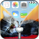 Cute Love Kitty Zipper Lock APK