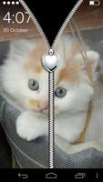 Cute White Kitty Zip Lock capture d'écran 1