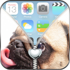 Sweet Pug Puppy Zip Lock icône