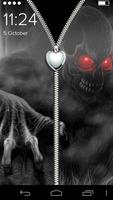 برنامه‌نما Skull Horror Zipper LockScreen عکس از صفحه