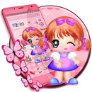 Cute Baby Girl Theme aplikacja