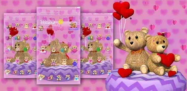 Cute Couple Teddy 3D