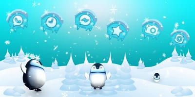 3D Cute Ice Penguin Launcher syot layar 3