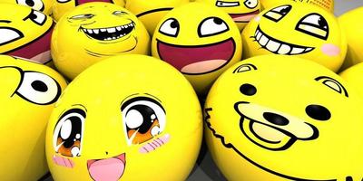 有趣的微笑emoji可愛主題 截圖 3