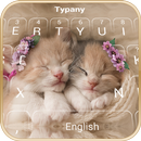 Beau thème de clavier de chats endormis APK