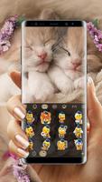 Beautiful Sleeping Cats Keyboard Theme اسکرین شاٹ 3