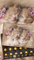 Beautiful Sleeping Cats Keyboard Theme اسکرین شاٹ 1