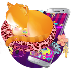 Dreamy Cute Cat 3D Theme Zeichen