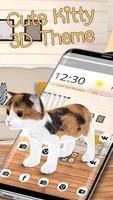 3d cute cat Affiche