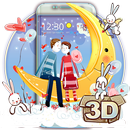 3D Cute Couple Love Theme APK