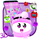 3D 귀여운 푹신한 이모티콘 테마 APK