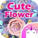 Dễ thương Flower Emoji Keyboard Theme APK