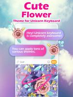 Cute Flower Emoji Keyboard Theme পোস্টার